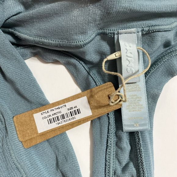 SKIMS Fits Everybody Thong Panty Panties Women's 4X Arctic Blue Green Sexy NEW - Picture 10 of 10